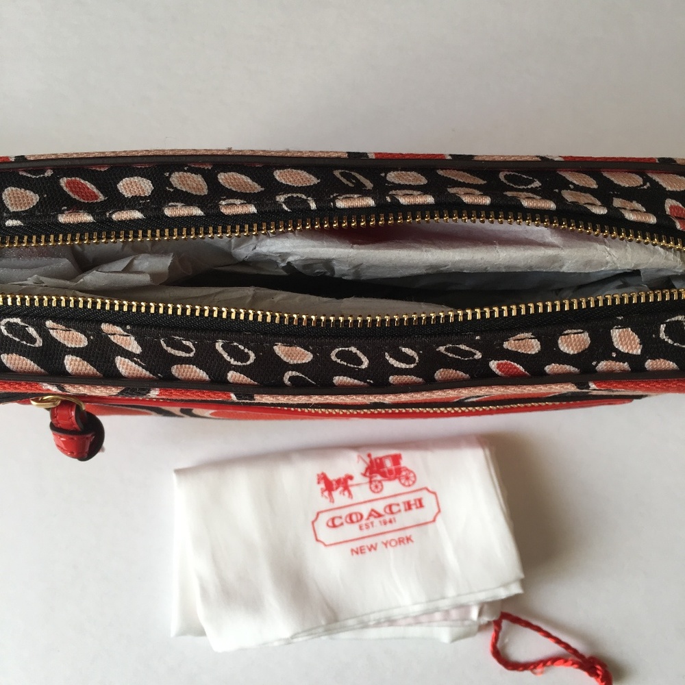 Coach Poppy Floral Scarf Flight Crossbody Purse - Picture 2 of 3